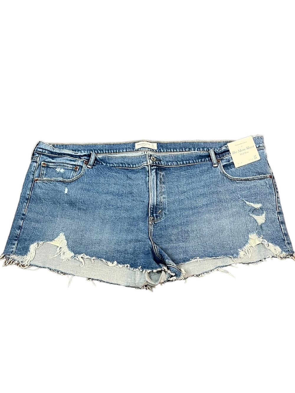 Abercrombie & Fitch AF The Mom Short Mid Rise Plus Size sz 24 / 37 Festival NWT